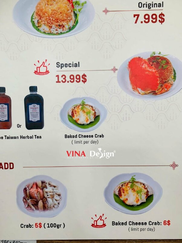 In menu quán ăn vặt Đài Loan, menu formex cầm tay khổ A3, hàng gửi đi Phnom Penh, Cambodia từ TPHCM - VND598