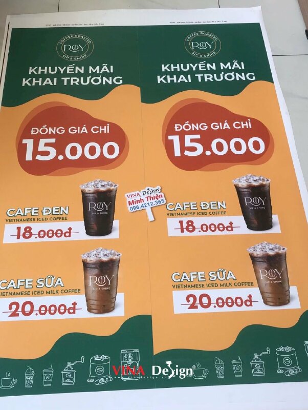 In PP có keo làm poster khai trương quán cafe đồng giá chỉ 15k - VND606