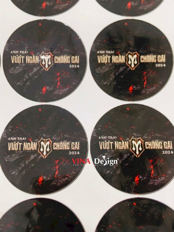 In tem nhãn logo chương trình truyền hình thực tế về âm nhạc, in decal logo dán ly cổ động - VND592