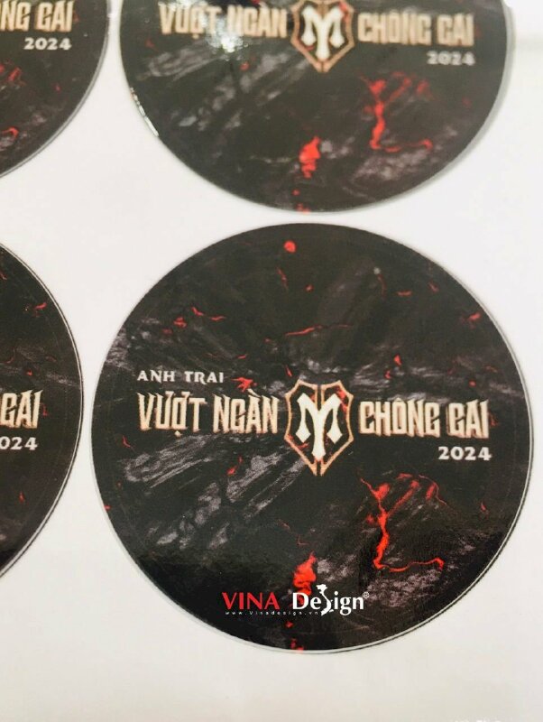 In tem nhãn logo chương trình truyền hình thực tế về âm nhạc, in decal logo dán ly cổ động - VND592