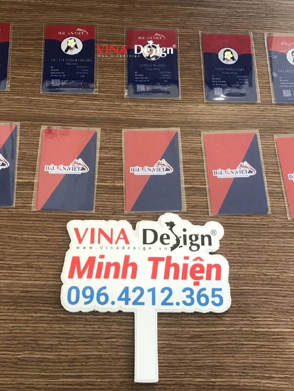 In thẻ nhân viên công ty du lịch, in thẻ nhân viên nhựa, in 2 mặt, ép bóng - VND599