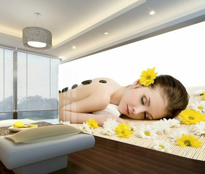 In tranh dán tường spa