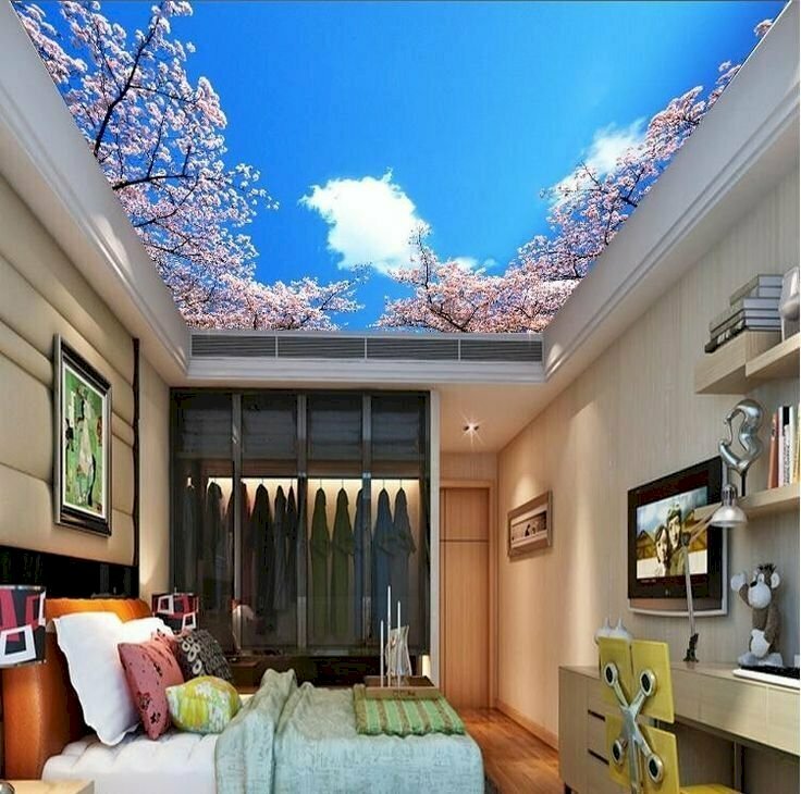 In tranh dán trần nhà 3D