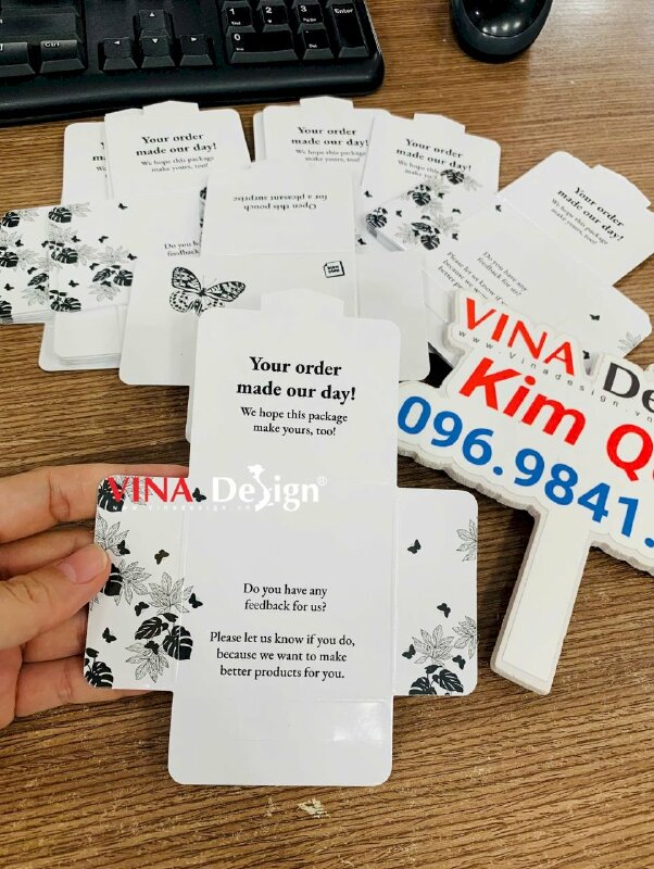 In bao bì vỏ hộp đựng sản phẩm hình xăm dán, in hộp giấy Couche số lượng ít - VND656