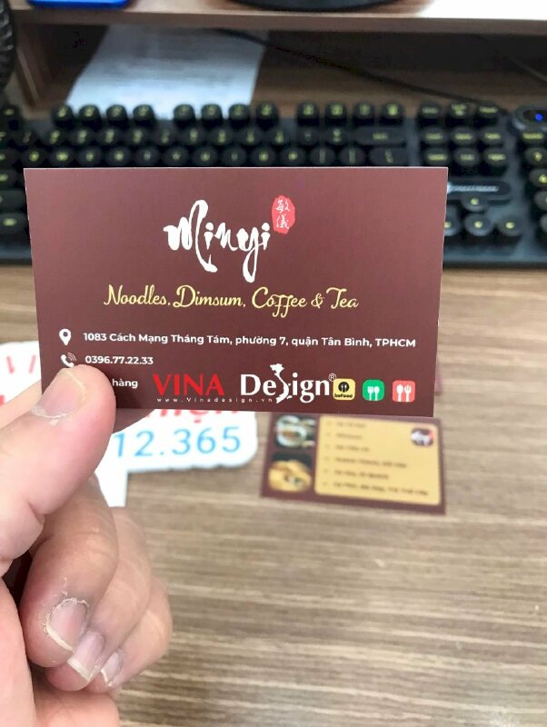 In card Offset, card visit quán mì hủ tiếu Noodles Dimsum Coffee & Tea - VND655