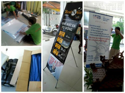 In standee kệ chữ X