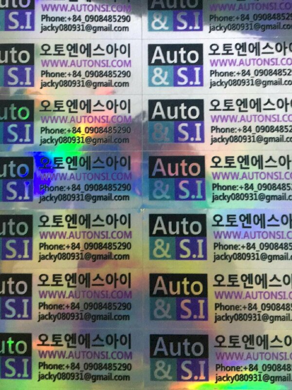 In tem 7 màu, tem hologram