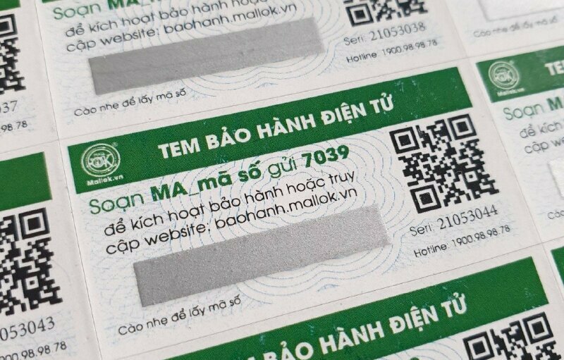 In tem QR code bảo hành