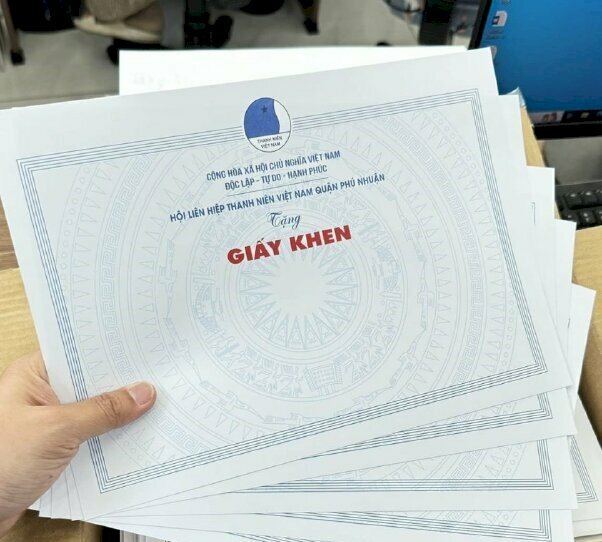 Nhu cầu đặt in giấy khen Gò Vấp