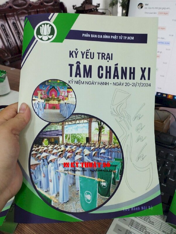 In kỷ yếu trại hè Phật Giáo khổ A4 lưu hành nội bộ - VND699