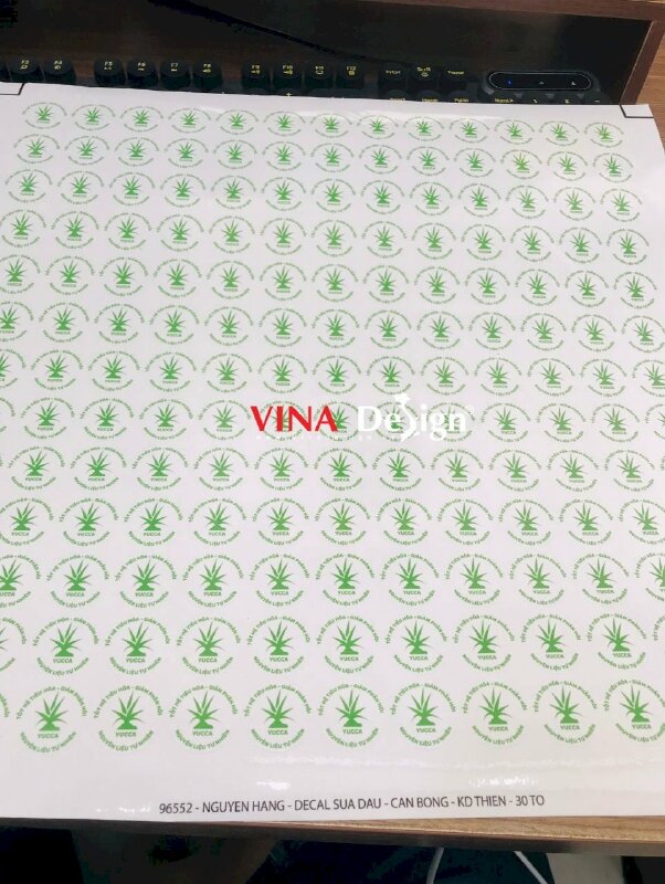 In logo Decal sữa, logo sản phẩm thảo dược thiên nhiên cho nuôi trồng thủy sản - VND704