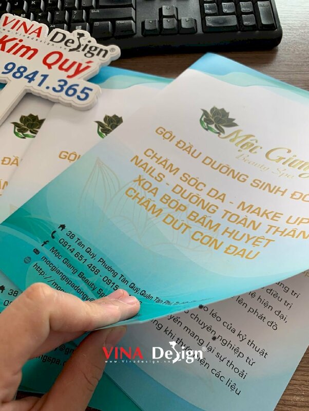 In màu catalog giới thiệu dịch vụ, giá dịch vụ cho Beauty Spa gội đầu dưỡng sinh đông y chăm sóc da - VND735