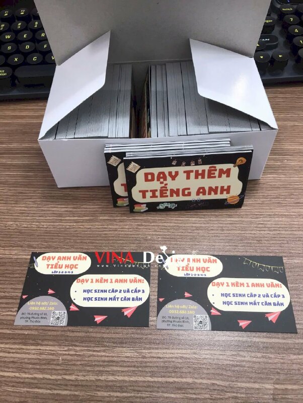 In name card giáo viên dạy thêm tiếng Anh, gia sư tiếng Anh, name card in Offset số lượng lớn - VND777