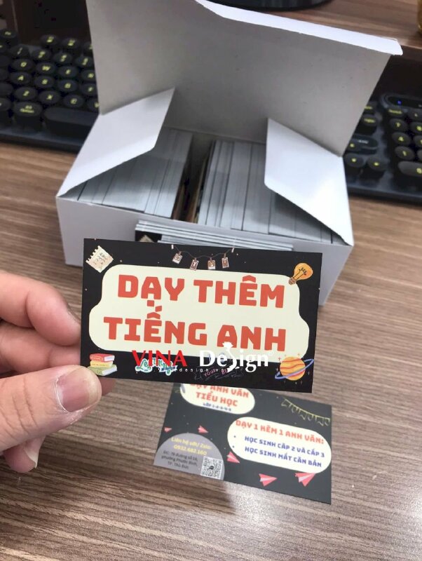 In name card giáo viên dạy thêm tiếng Anh, gia sư tiếng Anh, name card in Offset số lượng lớn - VND777