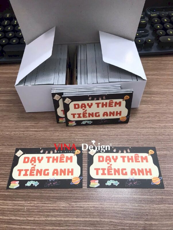 In name card giáo viên dạy thêm tiếng Anh, gia sư tiếng Anh, name card in Offset số lượng lớn - VND777