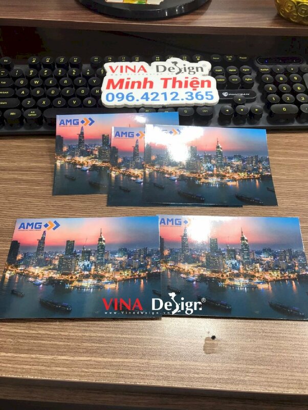 In post card hình ảnh bưu thiếp có logo công ty dịch vụ giao nhận vận tải quốc tế tại Việt Nam - VND732