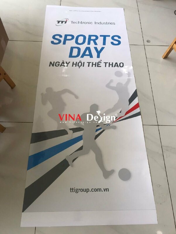 In poster PP khổ 80cm x 180cm dùng gắn banner cuốn trưng bày sự kiện Ngày hội thể thao - VND692