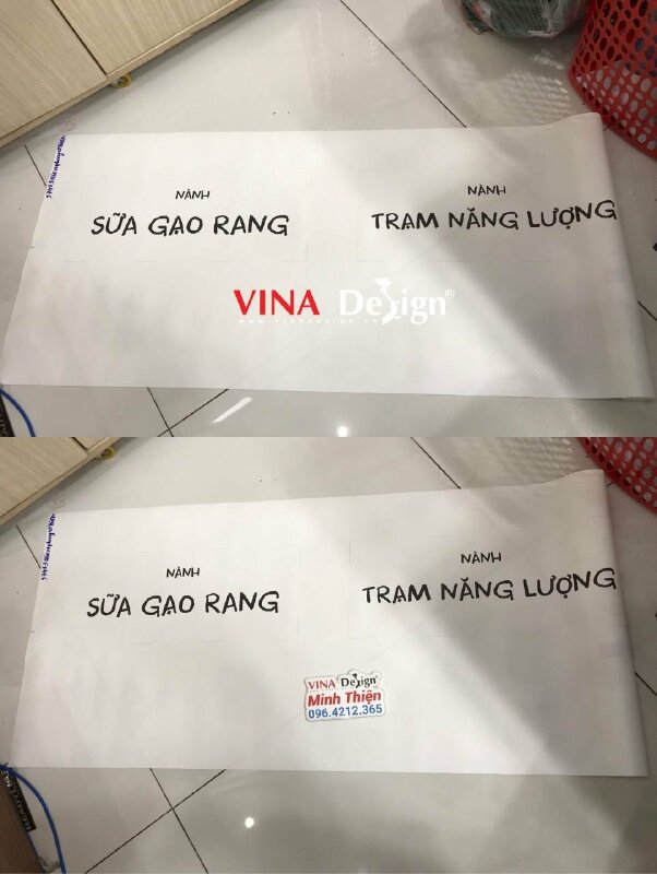 In tên thức uống và thông điệp truyền tải, in chữ trên vải Canvas trang trí quán - VND729