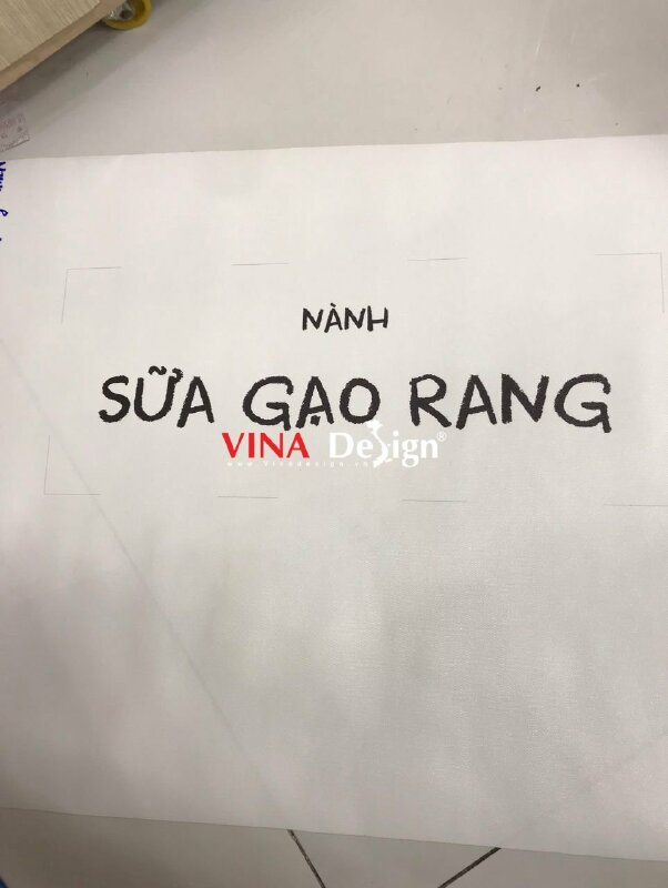 In tên thức uống và thông điệp truyền tải, in chữ trên vải Canvas trang trí quán - VND729