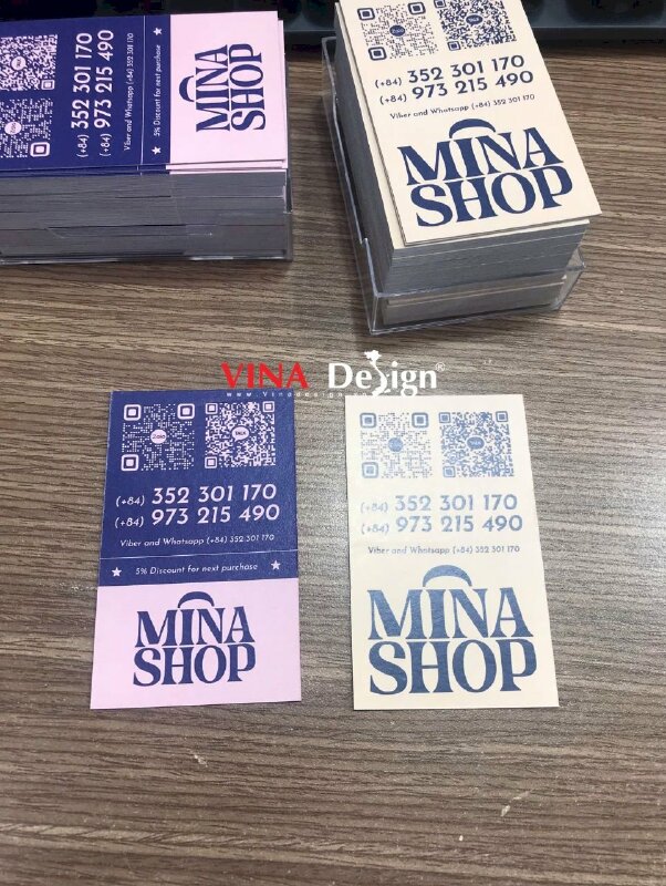 In name card giấy Econo 350gsm, name card giấy mỹ thuật cho shop thời trang - VND789