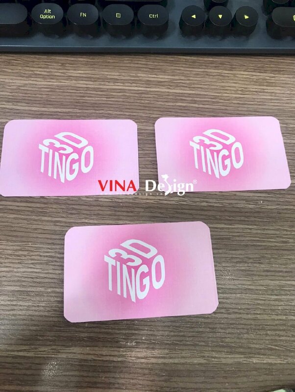 In name card giấy mỹ thuật K08 cho công ty in ấn 3D, name card bo góc - VND813