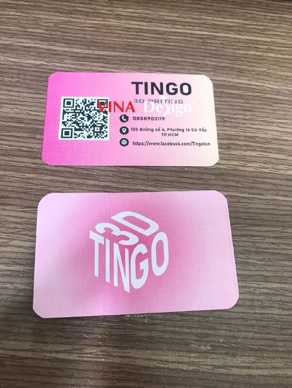 In name card giấy mỹ thuật K08 cho công ty in ấn 3D, name card bo góc - VND813