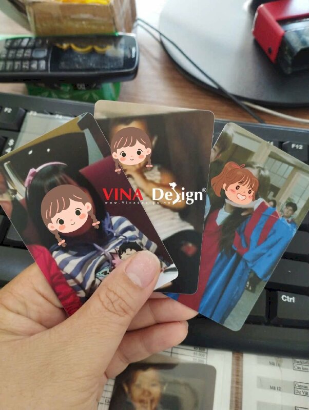 In thẻ nhựa làm ID card với ảnh và thông tin nhân vật cho sự kiện Bag Charm Chibi Workshop - VND799