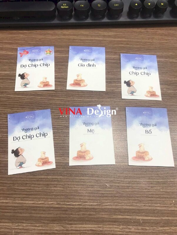 In thiệp gửi lời nhắn yêu thương, in giấy mỹ thuật Koehler K08 làm card Thương gửi gắn hộp quà tặng gia đình, tặng bố, tặng mẹ, tặng vợ - VND805