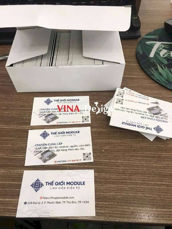 In card visit Offset 10 hộp, in card visit 2 mặt thông tin thế giới module chuyên linh kiện điện tử - VND818