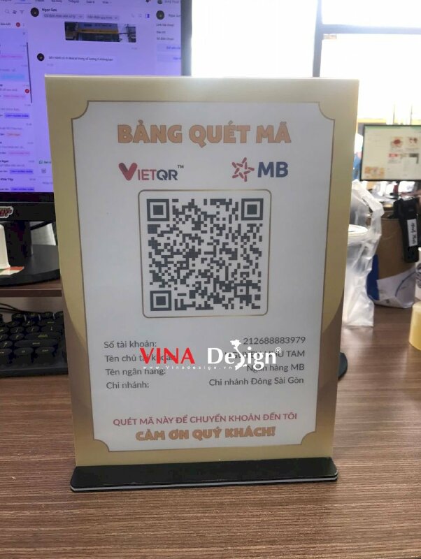 In giấy A4 2 mặt làm bảng giá dịch vụ Spa quét mã QR code thanh toán (không bao gồm đế Mica lùa) - VND766