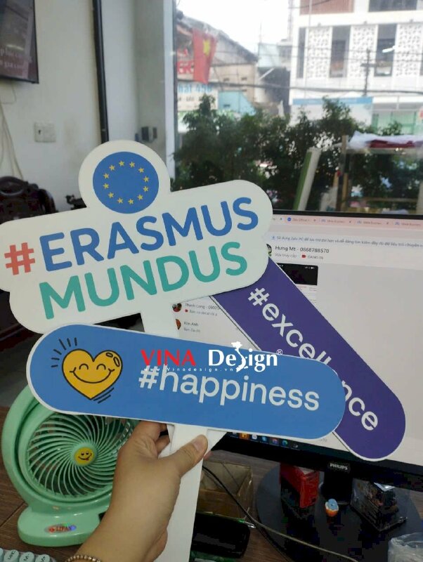 In hashtag cầm tay Học bổng Du học Erasmus Mundus - VND758