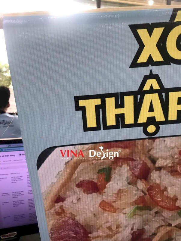 In menu Xôi Thập Cẩm từ bạt hiflex gắn nẹp gỗ 2 đầu treo xe đẩy, quán xôi ăn sáng - VND760