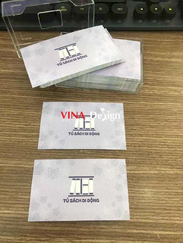 In name card 1 hộp lấy liền thông tin chương trình xã hội Tủ sách di động cho CLB sinh viên trường đại học - VND816