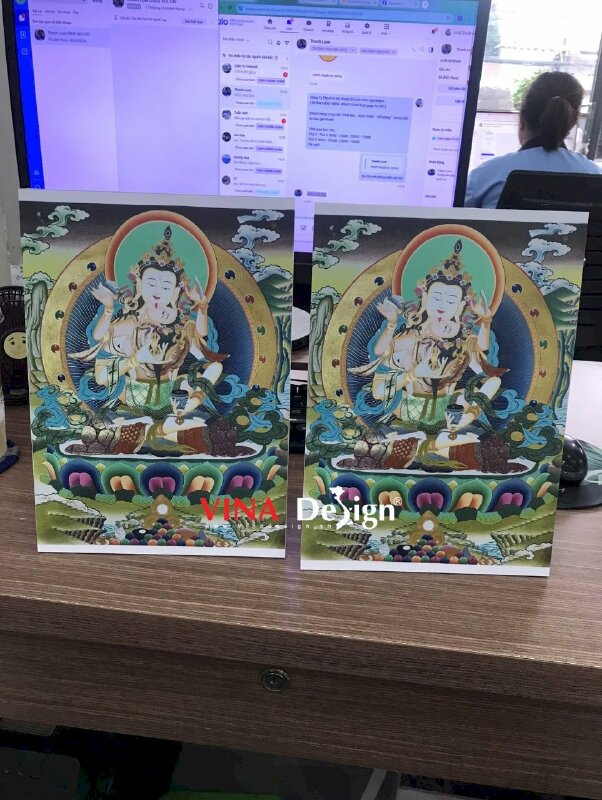 In standee Formex tranh Vajra Satwa Thangka Đức Kim Cang Tát Đỏa - VND764