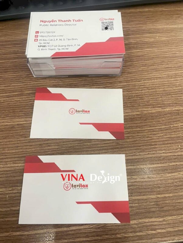 In card chức danh Public Relations Director công ty tư vấn thuế, in name card lấy liền TPHCM - VND781