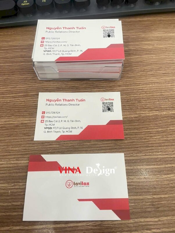 In card chức danh Public Relations Director công ty tư vấn thuế, in name card lấy liền TPHCM - VND781