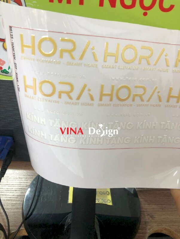 In Decal lột dán tiện lợi tem nhãn UV DTF logo công ty thang máy - VND789