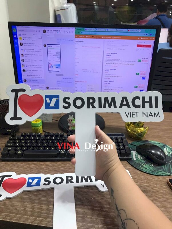 In hashtag cầm tay I LOVE - VND772