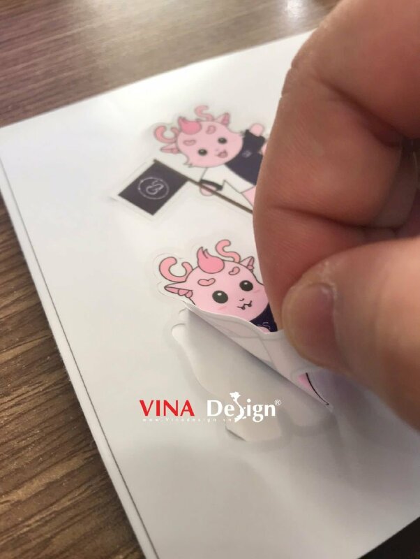 In set Sticker A6 chủ đề Rồng Chibi Dragon, tem nhãn sticker Decal sữa, bế theo viền - VND780