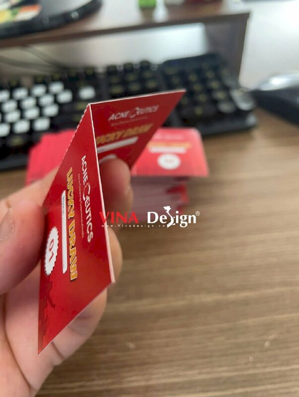 In vé bốc thăm trúng thưởng sự kiện cấn răng cưa đánh số nhảy, phiếu Lucky Draw bằng tiếng Anh - VND785