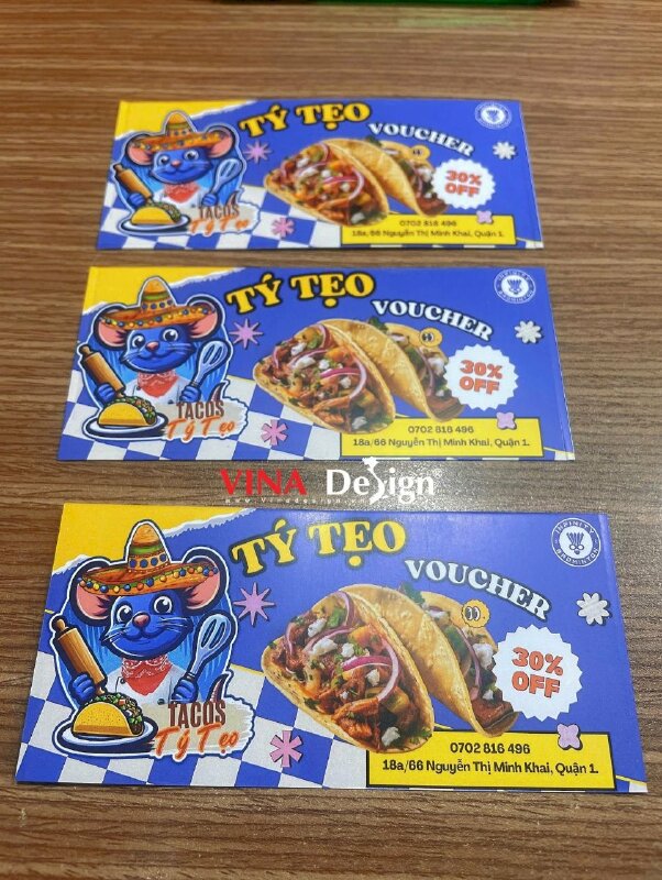 In Voucher 30% off quán bánh Tacos, in voucher lấy ngay tại TPHCM - VND816