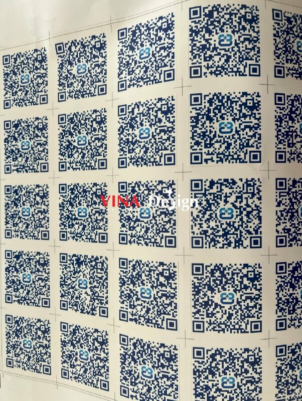 In decal sticker dán mã QRcode thông tin xe máy nhân viên, in ngược 2 mặt - VND97