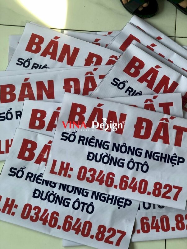 In banner băng rôn bán đất - VND80