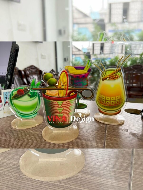 Mô hình ly Cocktail từ Mica Standee Acrylic để bàn - VND471