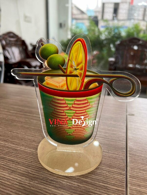 Mô hình ly Cocktail từ Mica Standee Acrylic để bàn - VND471