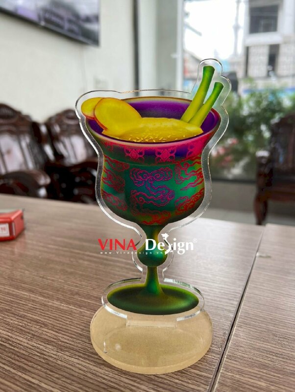 Mô hình ly Cocktail từ Mica Standee Acrylic để bàn - VND471