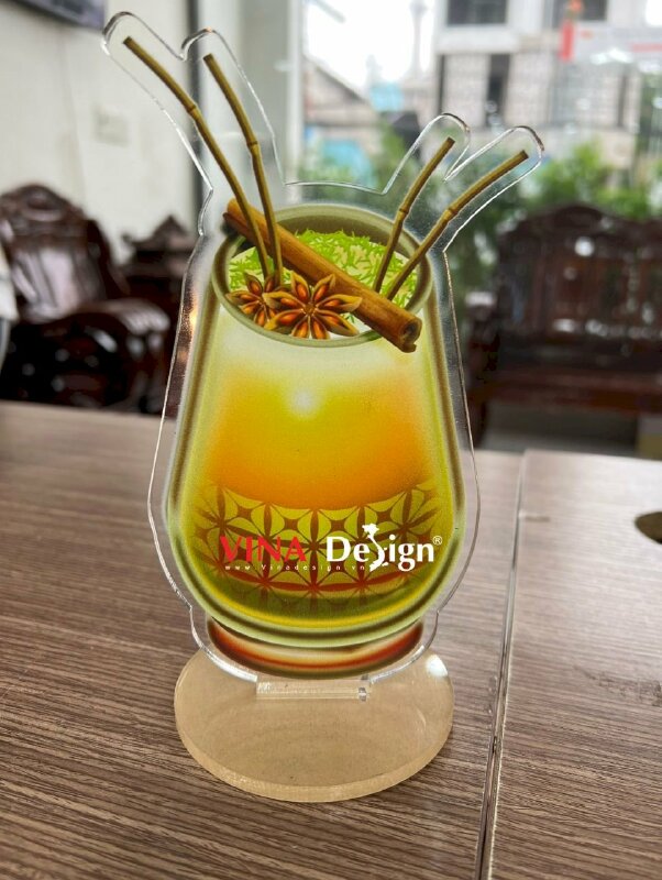 Mô hình ly Cocktail từ Mica Standee Acrylic để bàn - VND471