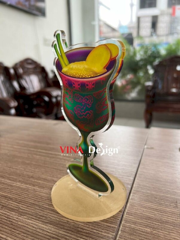Mô hình ly Cocktail từ Mica Standee Acrylic để bàn - VND471
