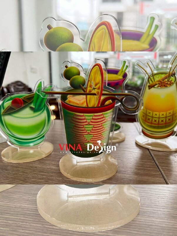Mô hình ly Cocktail từ Mica Standee Acrylic để bàn - VND471
