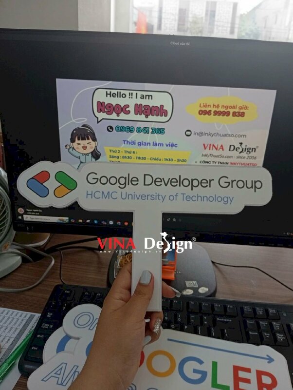 In bảng hashtag cầm tay check in sự kiện ngày hội cộng đồng lập trình viên Developer - VND929